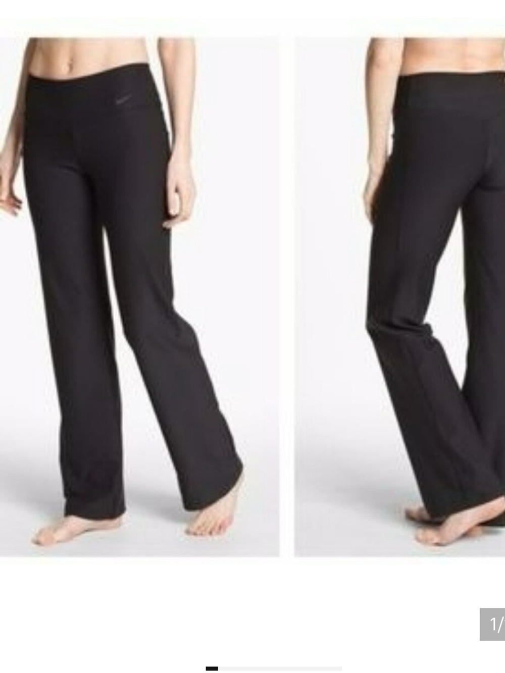 Nike Dri-FIT Black Bootcut Leg Yoga Pants Size Large High Rise Athletic